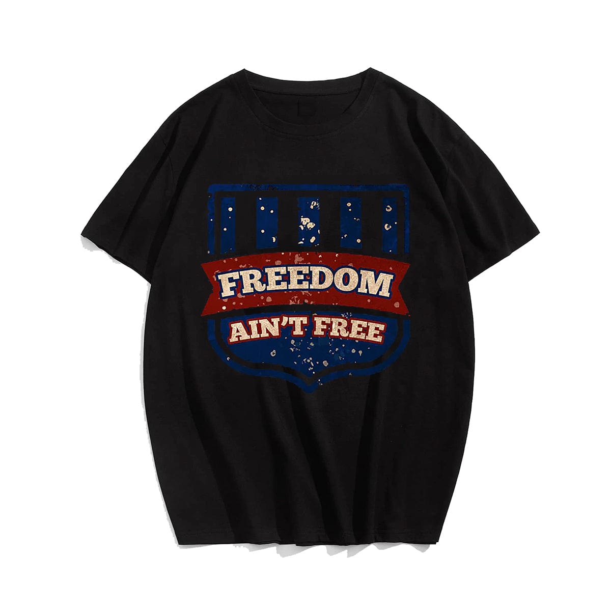 FREEDOM AIN'T FREE Men T-shirt, Oversize Plus Size Man Clothing for Big & Tall