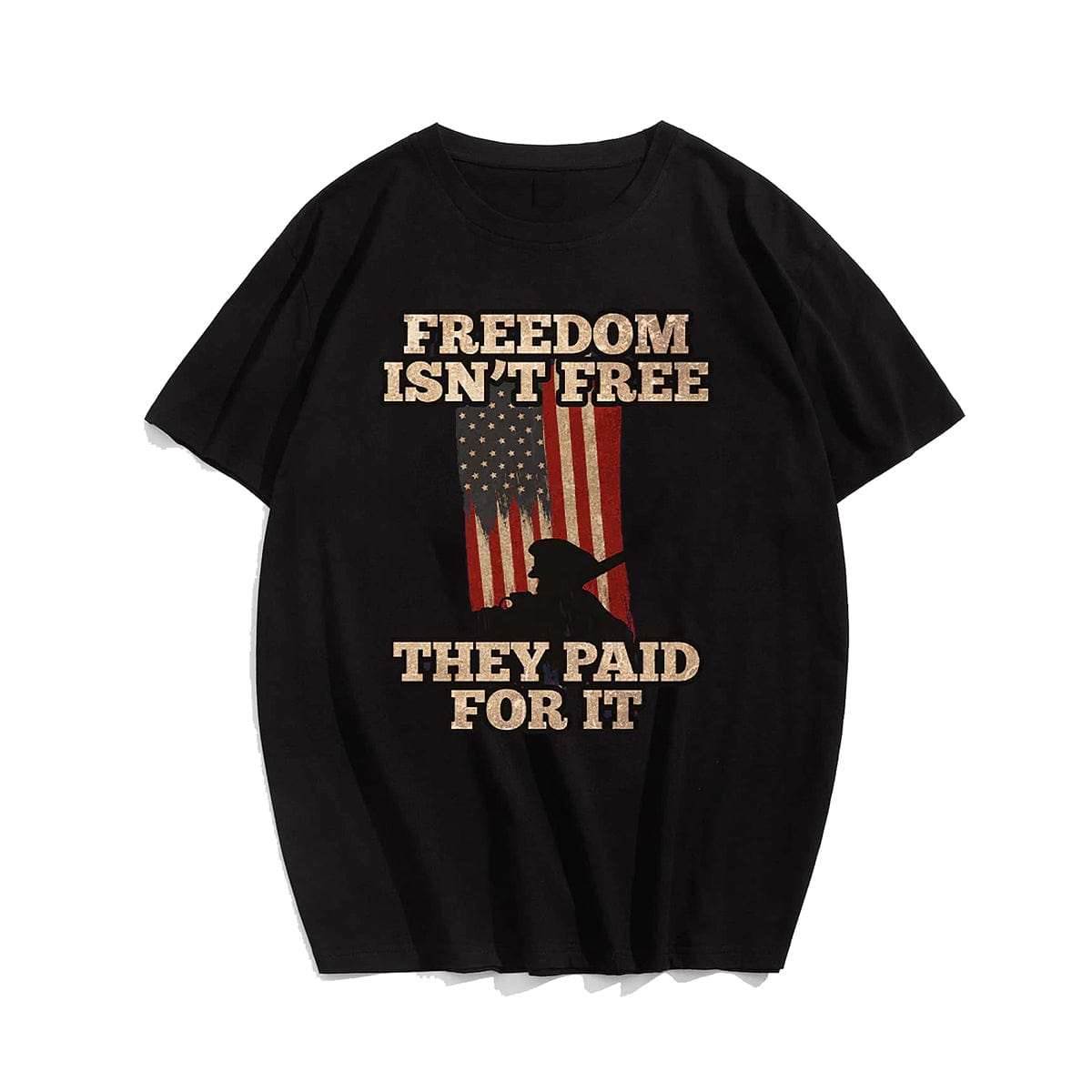 FREEDOM ISN'T FREE #2 Men T-shirt, Oversize Plus Size Man Clothing for Big & Tall