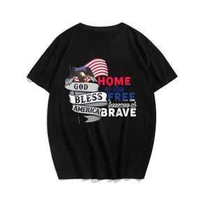 GOD BLESS AMERICA #3 Men T-shirt, Oversize Plus Size Man Clothing for Big & Tall