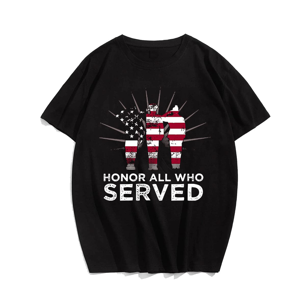 HONOR ALL WHO SERVED Men T-shirt, Oversize Plus Size Man Clothing for Big & Tall