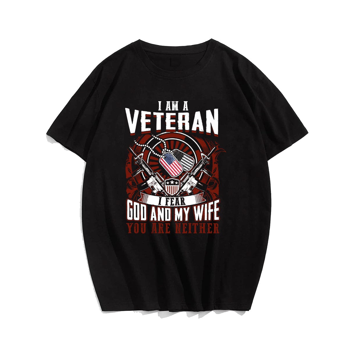 I AM A VETERAN #3 Men T-shirt, Oversize Plus Size Man Clothing for Big & Tall