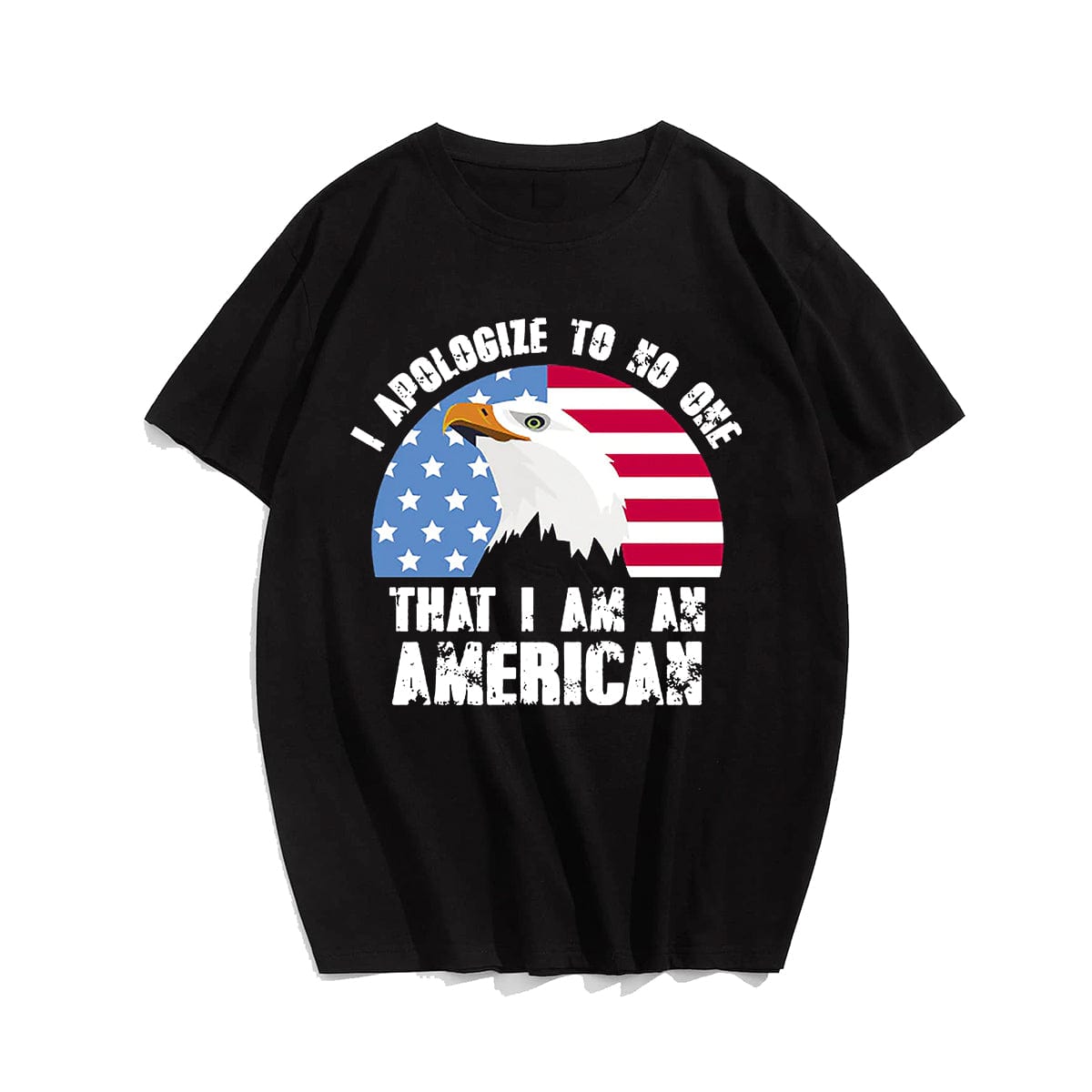 I AM AN AMERICAN #3 Men T-shirt, Oversize Plus Size Man Clothing for Big & Tall