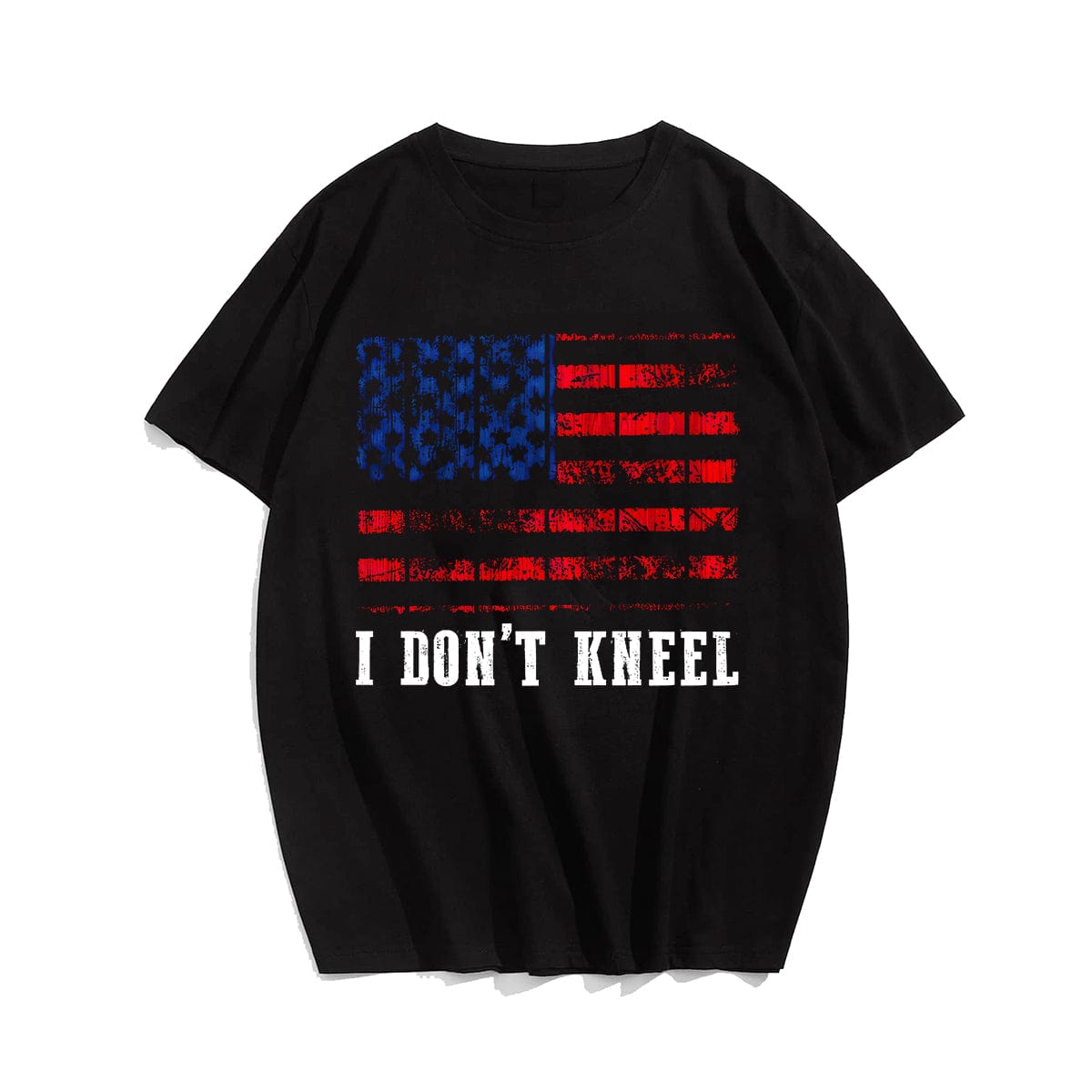 I DON'T KNEEL Men T-shirt, Oversize Plus Size Man Clothing for Big & Tall