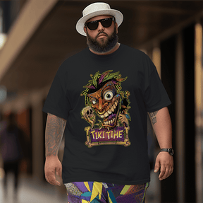 It's Tiki Time Man's Plus Size T-Shirt