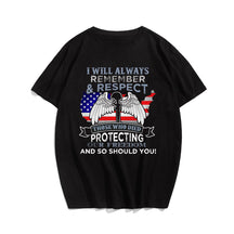 REMEMBER & RESPECT Men T-shirt, Oversize Plus Size Man Clothing for Big & Tall