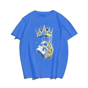 Fallen King, Men Plus Size Oversize T-shirt for Big & Tall Man