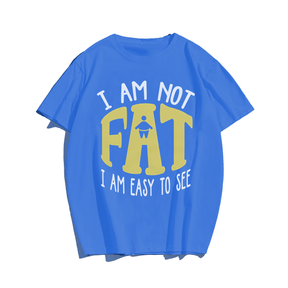 I AM NOT FAT T-shirt for Men, Oversize Plus Size Big & Tall Man Clothing