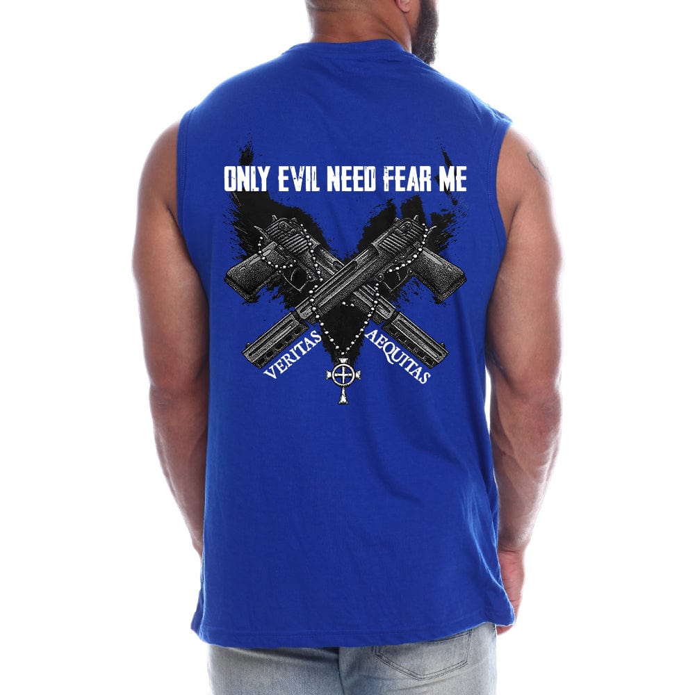 Only Evil Need Fear Me Back fashion Sleeveless