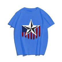 Patriotic Star T-shirt for Men, Oversize Plus Size Man Clothing - Big Tall Men Must Have