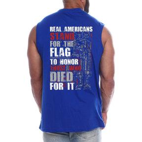 Stand For The Flag Back fashion Sleeveless