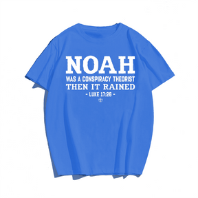 Noah Conspiracy Theorist, Men Plus Size Oversize T-shirt for Big & Tall Man