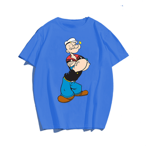 Popeye, Creative Men Plus Size Oversize T-shirt for Big & Tall Man