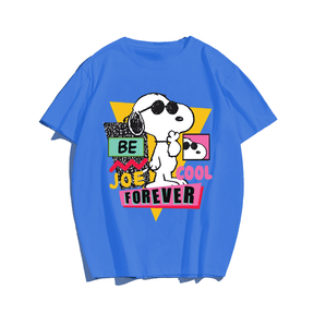 Snoopy, Creative Men Plus Size Oversize T-shirt for Big & Tall Man