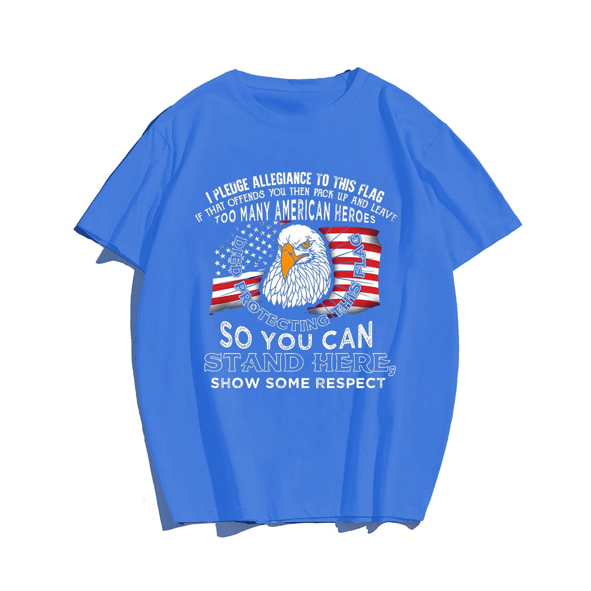 Died Protecting This Flag Men T-shirt, Oversize Plus Size Man Clothing for Big & Tall