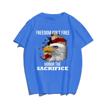 FREEDOM ISN'T FREE Men T-shirt, Oversize Plus Size Man Clothing for Big & Tall