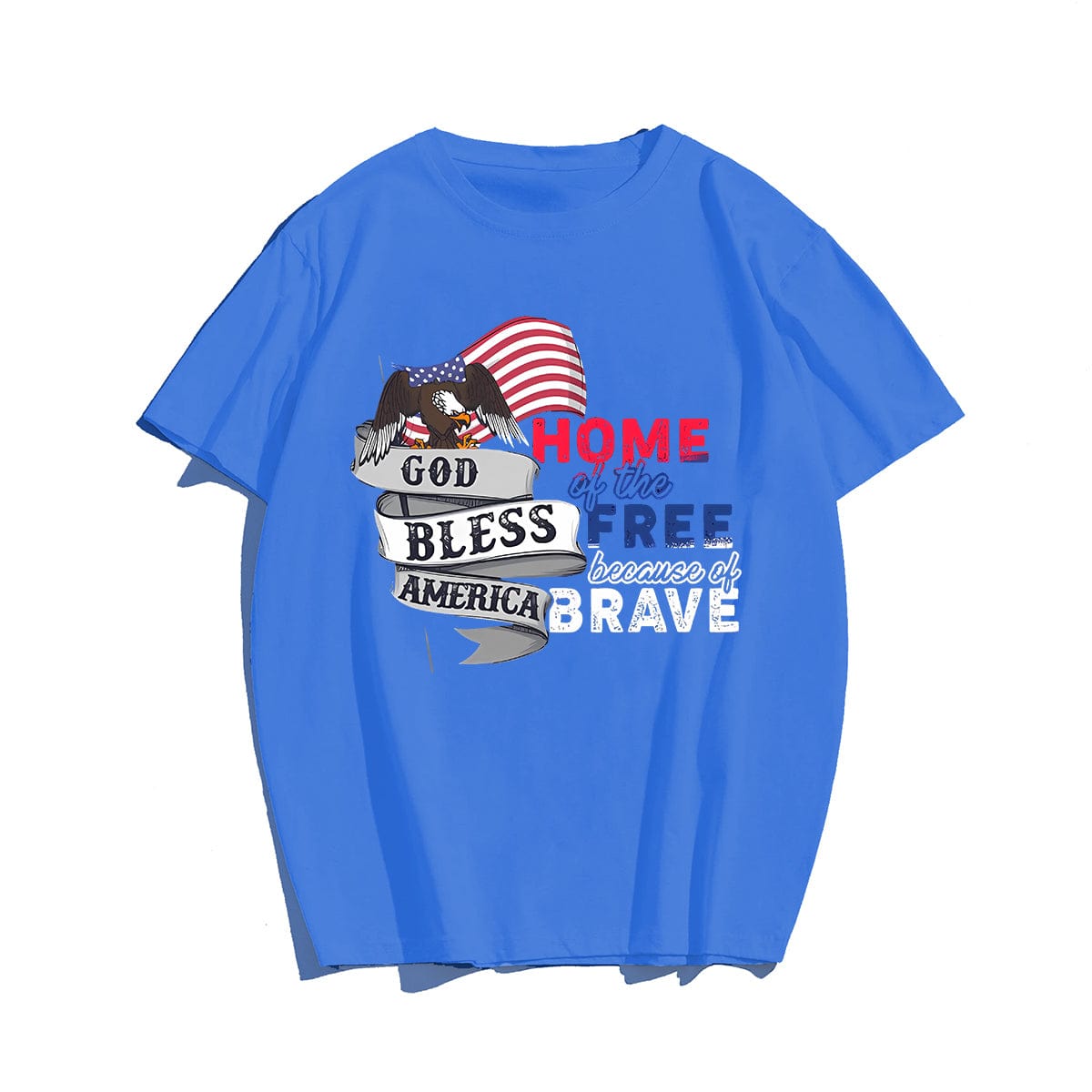 GOD BLESS AMERICA #3 Men T-shirt, Oversize Plus Size Man Clothing for Big & Tall