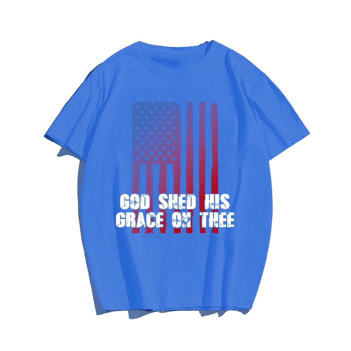 GOD SHED HIS GRACE ON THEE T-shirt, Oversize Plus Size Man Clothing for Big & Tall