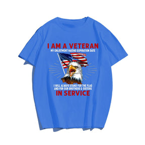 I AM A VETERAN #2 Men T-shirt, Oversize Plus Size Man Clothing for Big & Tall