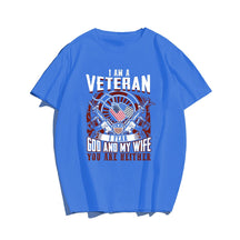 I AM A VETERAN #3 Men T-shirt, Oversize Plus Size Man Clothing for Big & Tall