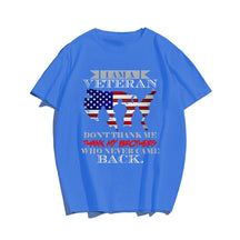 I AM A VETERAN Men T-shirt, Oversize Plus Size Man Clothing for Big & Tall