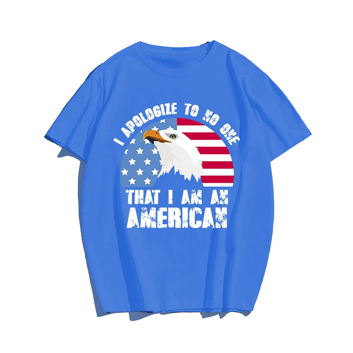 I AM AN AMERICAN #3 Men T-shirt, Oversize Plus Size Man Clothing for Big & Tall