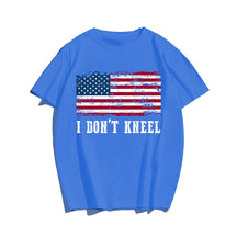 I DON'T KNEEL #3 Men T-shirt, Oversize Plus Size Man Clothing for Big & Tall