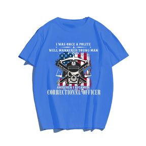 POLICE Men T-shirt, Oversize Plus Size Man Clothing for Big & Tall