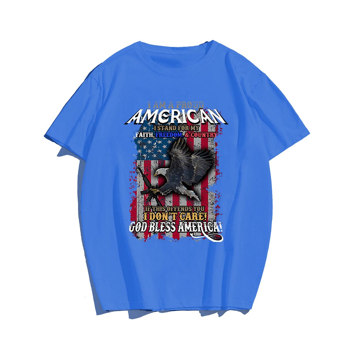 PROUD AMERICAN Men T-shirt, Oversize Plus Size Man Clothing for Big & Tall