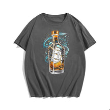 Boat In Bottle, Creative Men T-shirt Oversize Plus Size Man Tee - Big Tall Men Must Have