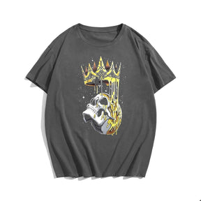 Fallen King, Men Plus Size Oversize T-shirt for Big & Tall Man