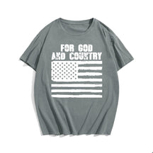 For God And Country T-shirt for Men, Oversize Plus Size Man Clothing - Big Tall Men Must Have