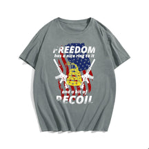 Freedom And Recoil T-shirt for Men, Oversize Plus Size Man Clothing - Big Tall Men Must Have