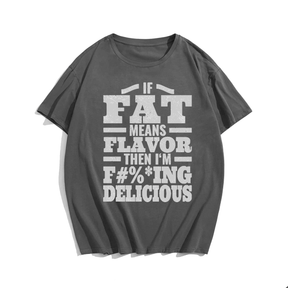 If Fat T-shirt for Men, Oversize Plus Size Big & Tall Man Clothing