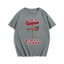 Stand For Baseball Kneel For The Cross Small Wings Men's T-Shirts