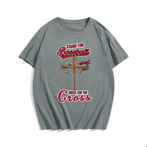 Stand For Baseball Kneel For The Cross Small Wings Men's T-Shirts