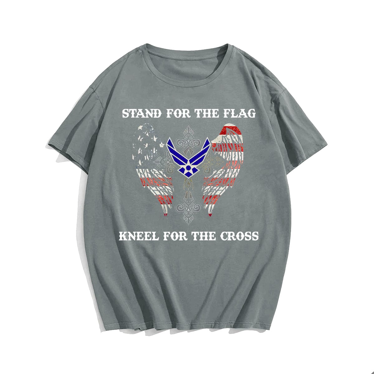 Stand For The Flag Kneel For The Cross AIR FORCE Men's T-Shirts