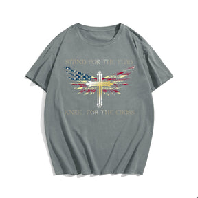 Stand For The Flag Kneel For The Cross (Version 13) Men's T-Shirts