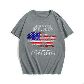 Stand For The Flag Kneel For The Cross (Version 16) Men's T-Shirts