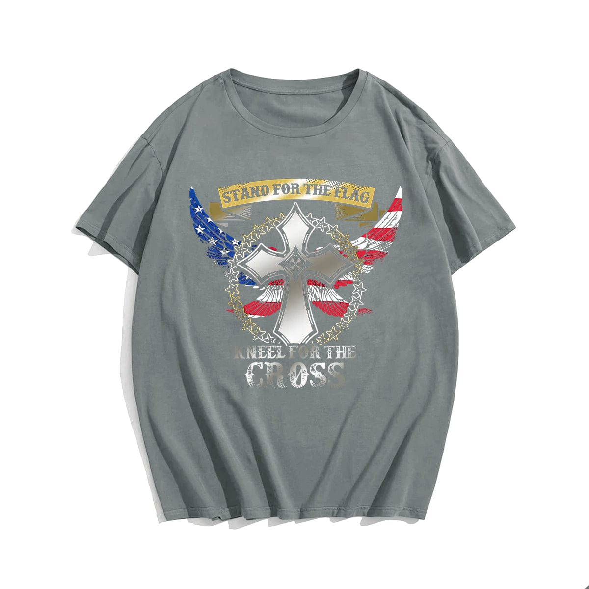 Stand For The Flag Kneel For The Cross (Version 22) Men's T-Shirts