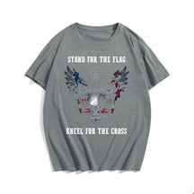 Stand For The Flag Kneel For The Cross (Version 28) Men's T-Shirts