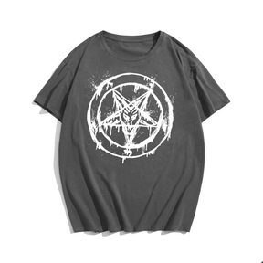 Baphomet Print Plus Size T-Shirts