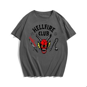 Hellfire club Print Plus Size T-Shirts