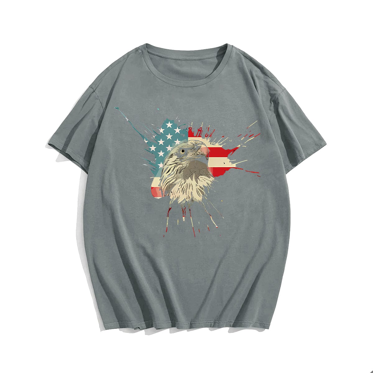 America Eagle Free Bird Men T-shirt, Oversize Plus Size Man Clothing for Big & Tall