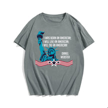 BORN AN AMERICAN LIVE AN AMERICAN #2 Men T-shirt, Oversize Plus Size Man Clothing for Big & Tall