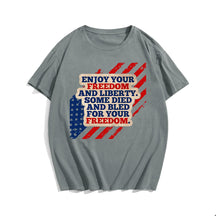 Enjoy Your Freedom #2 Men T-shirt, Oversize Plus Size Man Clothing for Big & Tall