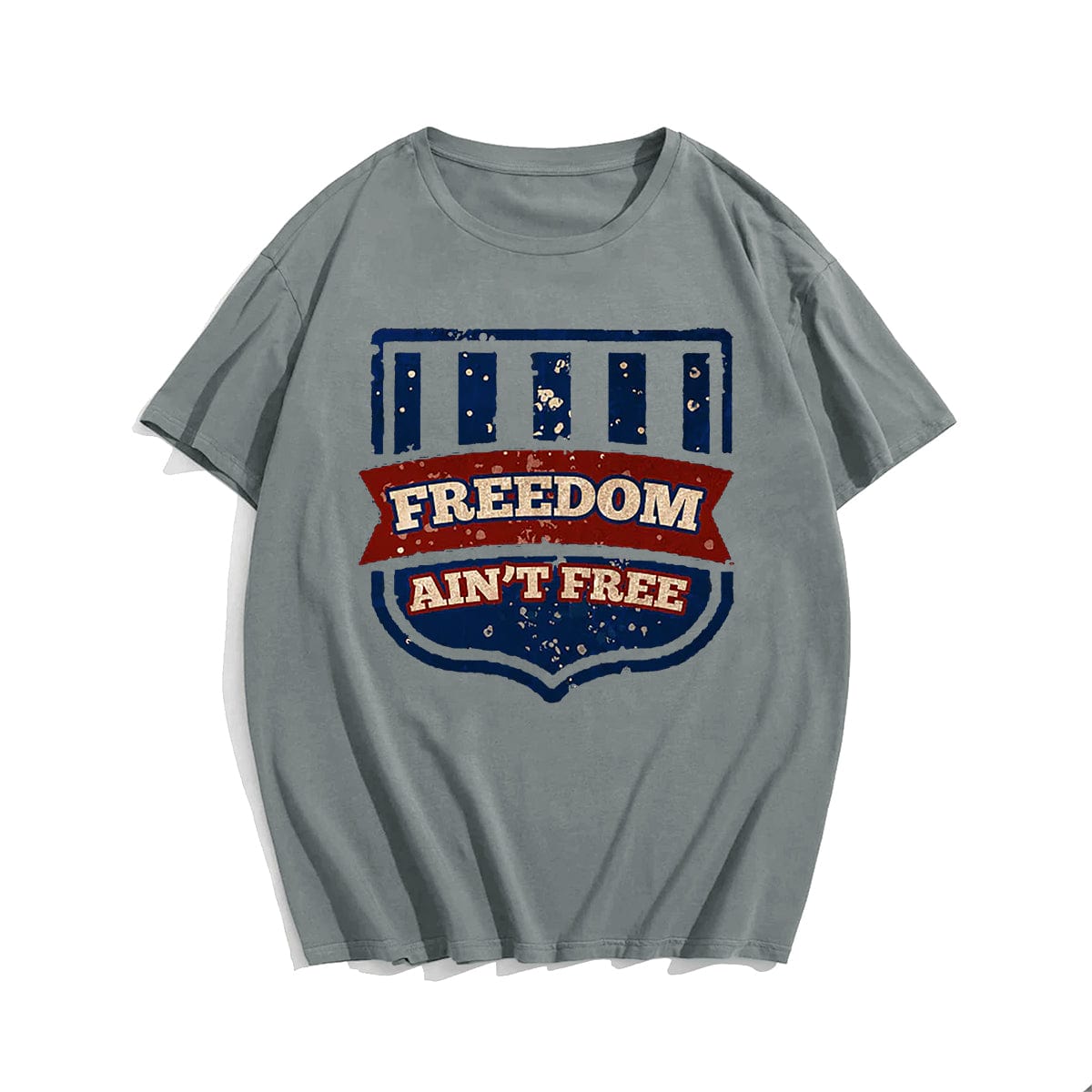 FREEDOM AIN'T FREE Men T-shirt, Oversize Plus Size Man Clothing for Big & Tall