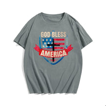 GOD BLESS AMERICA #2 Men T-shirt, Oversize Plus Size Man Clothing for Big & Tall