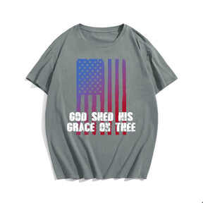 GOD SHED HIS GRACE ON THEE T-shirt, Oversize Plus Size Man Clothing for Big & Tall