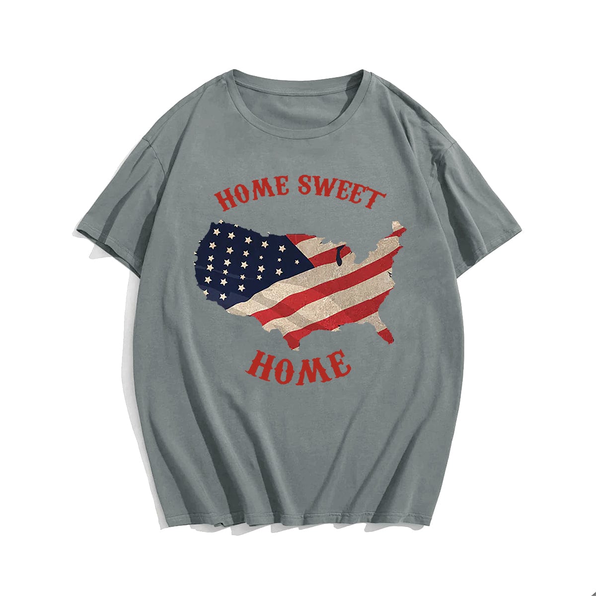 HOME SWEET HOME Men T-shirt, Oversize Plus Size Man Clothing for Big & Tall