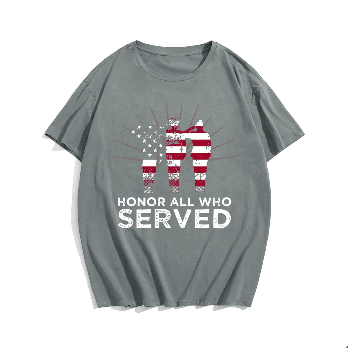 HONOR ALL WHO SERVED Men T-shirt, Oversize Plus Size Man Clothing for Big & Tall